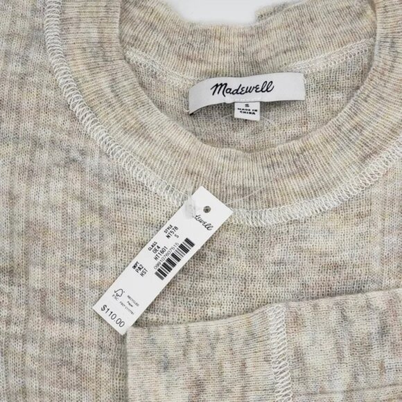 Madewell Ribbed Alpaca-Blend Crewneck Sweater - Picture 8 of 9